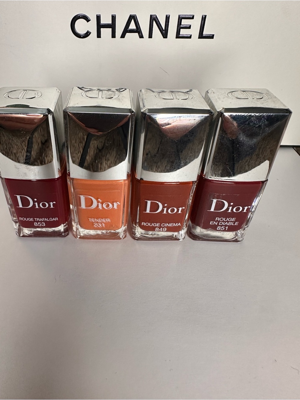Dior Nail Lacquer Set — Red, Orange & Deep Red Shades